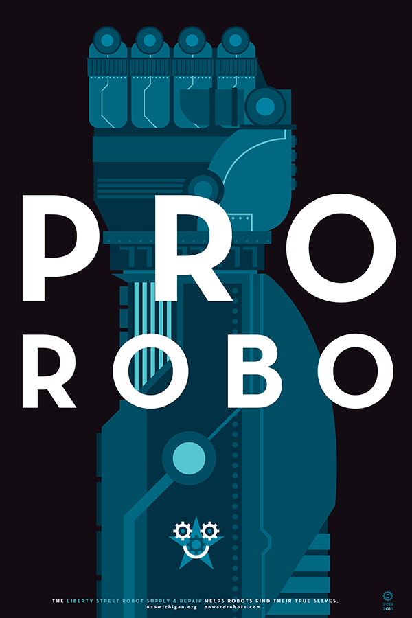 826Michigan Robot Propaganda poster set
